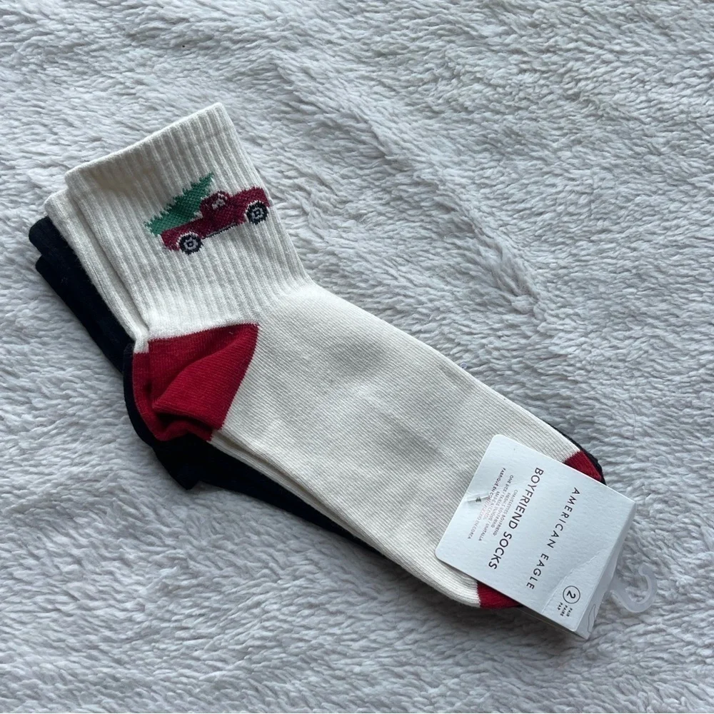 American Eagle nwt Christmas holiday winter boyfriend novelty socks